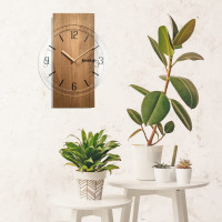 Geometrické nástenné drevené hodiny 40cm, z240-td-dx